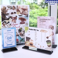 (A4/A5/A6) Transparent Mica Desk Shelf, Menu Shelf, QR Code, Product Information, Horizontal/Vertica