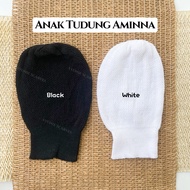 Anak Tudung Aminna Original Anak Tudung Budak Sekolah Hitam Putih Serkup Kepala
