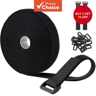 Hook and Loop Straps with 24pcs Buckles, Heavy Duty Nylon Reusable Cut-to-Length Molle Straps for Ca