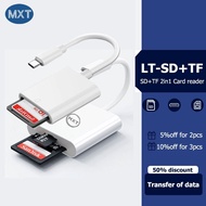 Phone SD+TF Card Reader/Micro SD Adapter Flash Card Reader Connector for Camera Memory Card Reader C