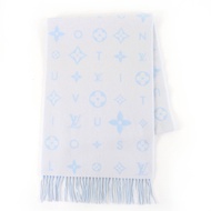 LOUIS VUITTON) 2025 Reykjavik 2.0 絲巾 M97661，成色極佳，100% 羊絨，天藍色，當季新款，雲朵絲巾，意大利製造，正品，女士款，原價：¥163,900