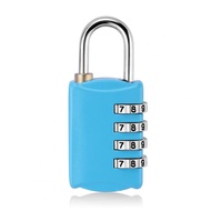 กุญแจกระเป๋าเดินทางอเนกประสงค์แบบมีตัวล็อก4ตัวรหัสตัวเลขรหัสผ่านแบบพกพาใช้หน้ากากป้องกันเชื้อโรค/แก๊สพิษเพื่อความปลอดภัยในการเดินทาง