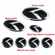 Kia K Logo 3D Sticker Car front, rear and wheel cover cap