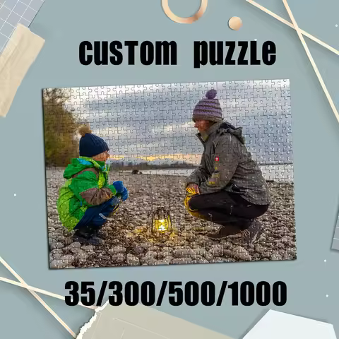 35/300/500/1000pcs Personalized Custom Photo Family Travel Puzzle Personalized Puzzle Game With Your