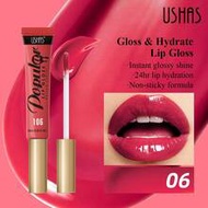 USHAS Lip Gloss, Glossy Pink & Red Shade, Mirror Shine Finish, High Shine Plumping Liquid Lipstick F