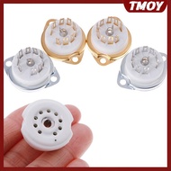 TMOY 1Pc chassis mount 9pin ceramic tube soet for EL84 ECC82 6922 12AX7