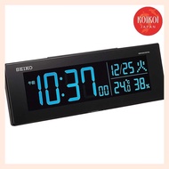 Seiko Clock Seiko Clock Table Clock Alarm Clock Radio Digital AC Color LCD Series C3 01: Black Body Size: 7.3×22.2×4.4cm BC406K