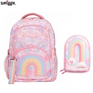 ⭐⭐Australia smiggle Schoolbag Primary School Backpack Large Capacity Rainbow Door Children Reduce Burden Backpack Set