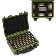 350 Round Bullet Locking Storage Case - Travel Safe/Mil Spec/Waterproof Ammo Box - for 9x19mm Parabe