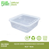 Belle New Plastic microwavable container clear, SQ-1000, SQ-1500 (10pcs/pack)