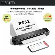 Phomemo P831 Portable Printer -2-in-1 A4 portable printer , can print both thermal paper and regular