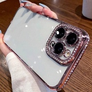 Luxury Electroplated Rhinestone Glitter Phone Case Compatible With IPhone 17 16E 15 14 13 12 11 X XS