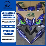 YAMAHA Y15 Y15ZR V1/V2 MOVISTAR CHAMPION EDITION BLUE COVER SET (STICKER TANAM) RAPIDO NEW ACCESSORY