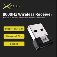 Delux 8K/4K receiver Nordic BK gaming mouse receiver compatible with M500pro/M700pro/M800pro/M900pro