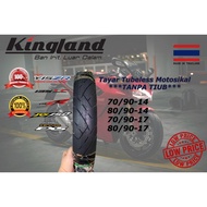 KINGLAND TYRE TIRE TAYAR TUBELESS TYRE TIUBLESS 70/90 80/90 TAYAR TANPA TUBE TIUB MAXXIS CORSA PIRELLI FERELI DIAMOND