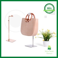 #1452 ขาตั้ง สแตนแขวนโชว์กระเป๋า สแตนเลส ที่แขวน วางบนโต๊ะ ปรับความสูงได้ Stand Display Bag มีหลายแบ