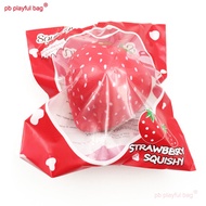 包邮 PB Playful Bag PU slow rebound simulation strawberry fruit toy Squishy Squeeze Children's decompression toys fun gift