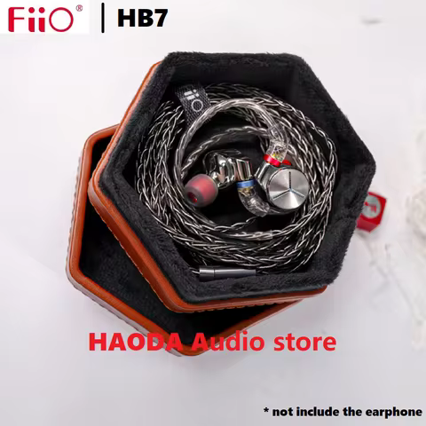 FiiO HB7 Leather Storage Box Leather Carrying Case Portable Pressure Boxs for Earphone FH9 FH7S FX15
