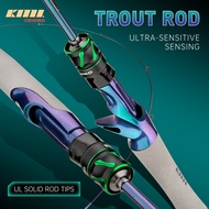 CEMREO Light Weight UL Fishing Rod 1.35m-1.8m Solid Tip Trout Rod One-piece Carbon Grip Spinning Rod