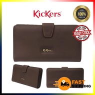 KICKERS ORIGINAL GENUINE LEATHER LONG PURSE WALLET ZIP ZIPPER MEN WOMEN DOMPET BEG DUIT PANJANG KULI