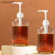 1100ml Coffee Syrup Dispenser Multi-Function Honey Sauce Ketchup Bottle with 5/8/10CC Pump Scale Syr