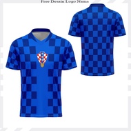 Croatia Football Jersey Croati World Cup Shirt Oldbiru Polyester Jersey