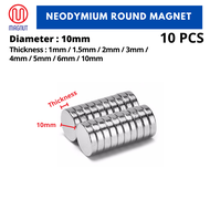 10 pcs 10mm *1mm/1.5mm/2mm/3mm/4mm/5mm/6mm/10mm Neodymium strong round magnet / SUPER STRONG MAGNET