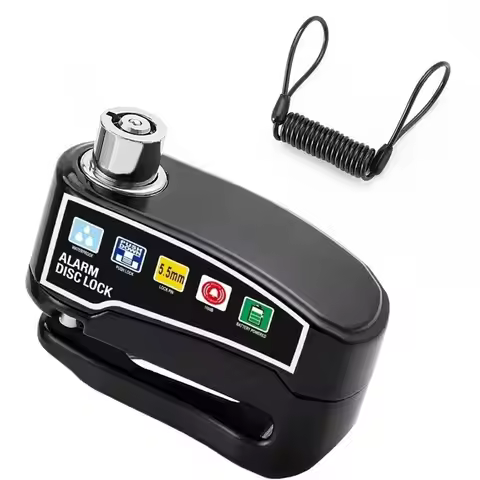 Hot Selling-Alarm Disc Lock With Reminder Cable 110Db Waterproof Motorcycle Brake Lock For Scooter B