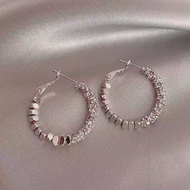 hikaw 18k saudi gold original earrings Gold Diamond Broken Silver Earrings for women hypoallergenic 