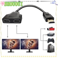 SHOUOUI HDMI Splitter 1 Input 2 Output 1080P Converter Adapter Wire