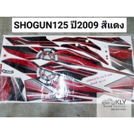 Motorcycle Sticker Decal​ SHOGUN125 Shogun 2009 Shogun​ Black Black​ Red Red​ Blue