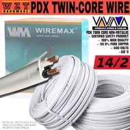 ♒ ☏ ∈ 75M/1ROLL PDX TWIN CORE NON-METALLIC WIRE 14/2 - 12/2 ORIGINAL WIREMAX 99.99% PURE COPPER