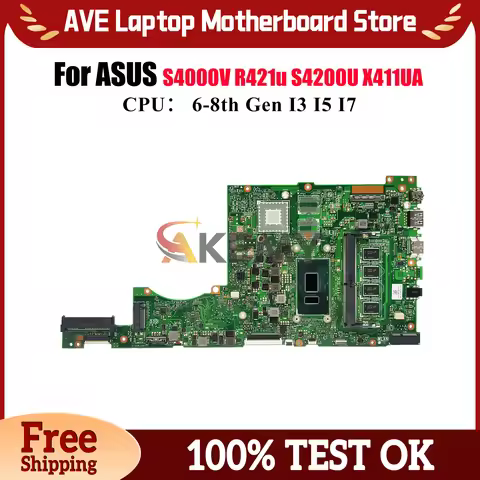 X411UA Laptop Motherboard For ASUS X411UA X411UF X411UV S4200U S4000V r421u X411U X411UN X411UQ X411