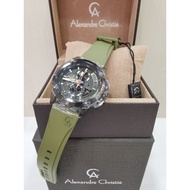 Alexandre Christie Men Chronograph FKM Rubber Strap Watch 9602MCRIPBAGN