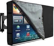 Outdoor TV Cover with Clear Front Universal Weatherproof Protector Fits Most Mounts Brackets for 36-