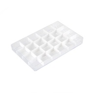 Plastic Storage Box 24-Compartment Divided Size 16.3x24.6x2.9cm