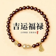 Crystal Bracelet Natural Men Women Gifts Hetian Jade Single Circle Wine Red Genuine Bracelet Gourd G