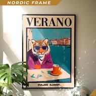 Wall paintings, Verano Poster, Kitchen Wall Decor, Preppy Animal Print, Dopamine Decor, Kitsch Aesth