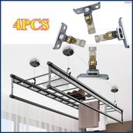 4Pcs Clothesline Hoist Pulley Small Clothesline Hoist Mini Lifting Clothesline Pulley For Clotheslin