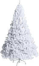 Christmas Tree Xmas Tree Decorations, Fiber Optic Christmas Tree, White Xmas Tree And Metal Stand, Indoor Xmas Decoration,White (Size : 6Ft(180CM)) (6Ft(180CM)) () Fashionable