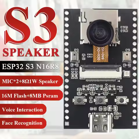 NEW ESP32 S3 CAM Speaker Development Board with OV2640 Wifi Camera Module Kit Dual MIC TF Slot N16R8