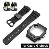 Silicone Watch Strap & Stainless Steel Bezel for Casio  G-shock GW-M5610 DW-5600/5700/6900 Watch Ban