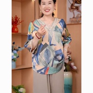 Mother's spring clothing, middle-aged and elderly clothing s Mother clothing spring clothing middle-aged elderly clothing Suit elderly Mother Western Style High-end Women's clothing middle-aged Chiffon wh24519