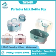 Portable Baby Bottle Drying Racks Milk Bottle Storage Box Baby Bottle Box Feeding Bottle Container Kotak Susu Botol Bay