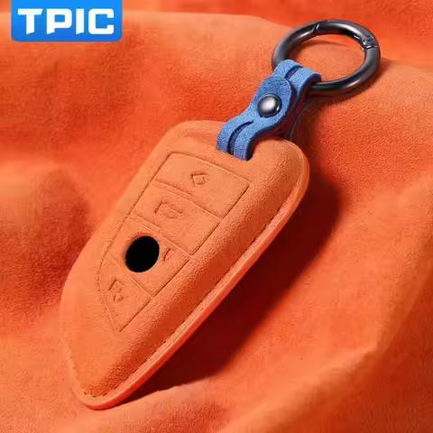 TPIC Car Remote Key Case Cover Alcantara For BMW G20 G30 X3 G01 F25 X5 F15 X6 F16 F10 F07 F30 F32 F2