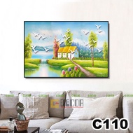 Tranh treo tường canvas 1 bức hiện đại C102 tranh phong cảnh trang trí phòng khách phòng ngủ spa