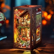 Book Nook Kit, Book Nook Kits for Adults, DIY Miniature Dollhouse Kit 3D Wooden PuzzleBooknookBooken