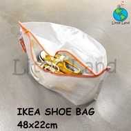 IKEA Water Resistant Shoe Bag 48x22cm / Zipped Sneakers Bag / Trainer Shoe Case / Beg Kasut