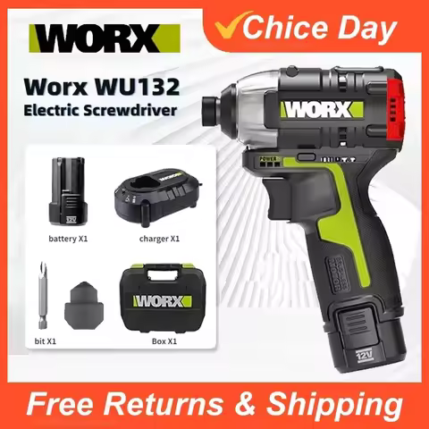 WORX Cordless Impact Screwdriver WU132 140Nm 12V 3300rpm Brushless Motor Adjust Torque Maintenance P