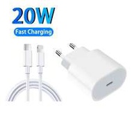 Fast Charging EU Type C E F Plug 220-240V Wall Charger 20W USB-C Fast Charger, 100 Cm / 3.3 Ft USB-C
